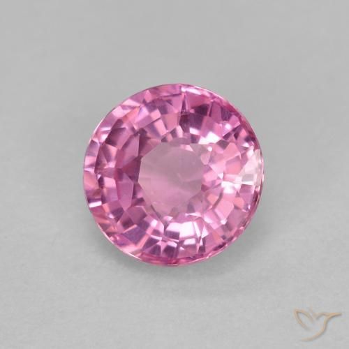 Safira Roxo Real Rosa Natural 0.70ct, Redondo, VS
