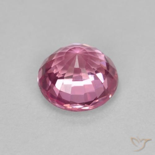 Safira Roxo Real Rosa Natural 0.70ct, Redondo, VS