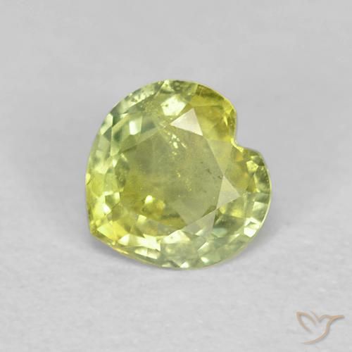 0.41ct Natural Luz verde Safira, Coração, VS-SI