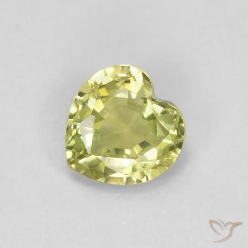 0.47ct Natural Amarelo claro médio Safira, Coração, VVS