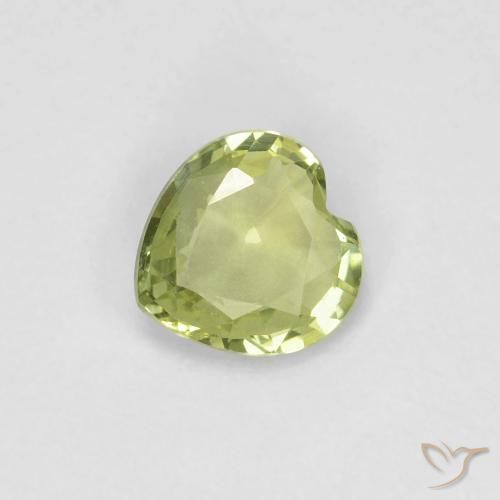 0.35ct Natural Verde médio Safira, Coração, VVS