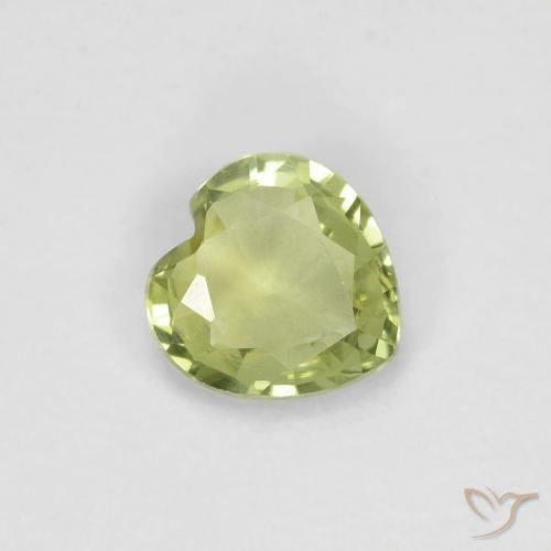 Safira Verde médio Natural 0.35ct, Coração, VVS