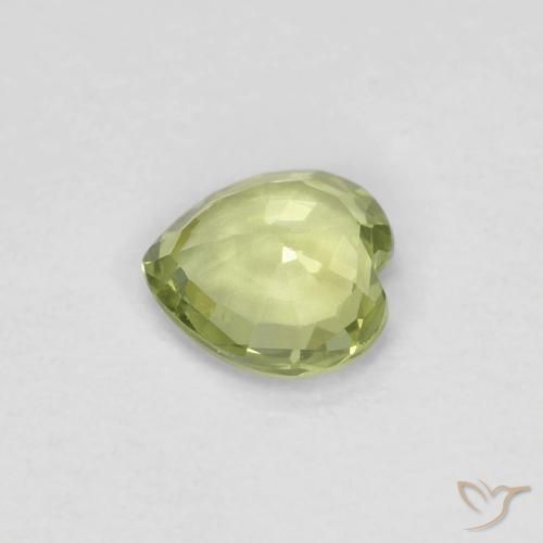 Safira Verde médio Natural 0.35ct, Coração, VVS