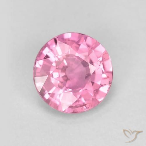 Safira rosa médio Natural 0.61ct, Redondo, VS