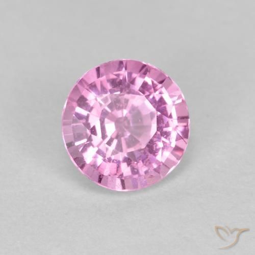 Safira Roxo Real Rosa Natural 0.60ct, Redondo, VS
