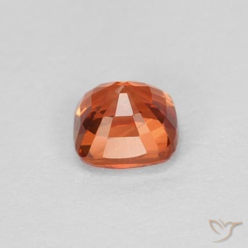 Safira fogo laranja Natural 0.39ct, Almofada, VVS-VS