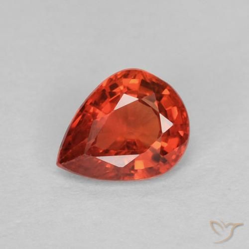 0.36ct Natural Vermelho brilhante Safira, Formato de pêra, VVS-VS