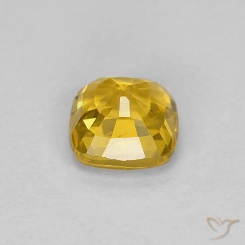 Safira Dourado Natural 0.56ct, Almofada, VVS-VS