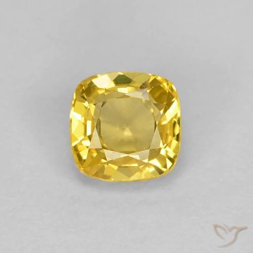 0.54ct Natural Dourado Safira, Almofada, VVS-VS