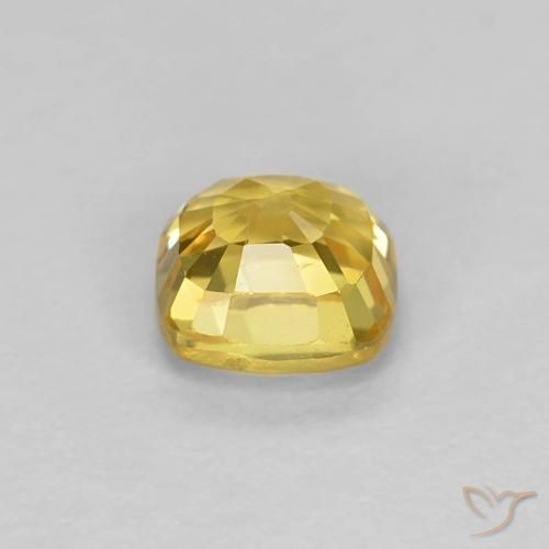 Safira Dourado Natural 0.54ct, Almofada, VVS-VS