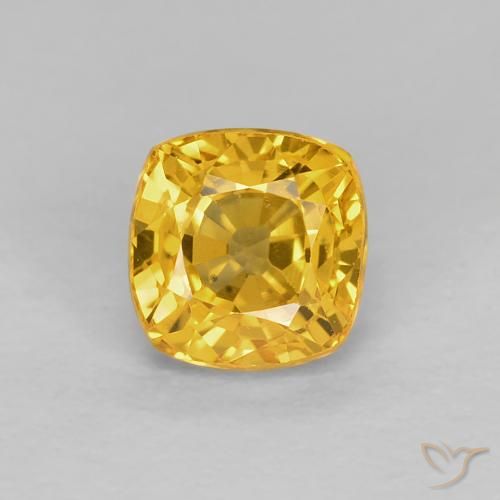 0.68ct Natural Dourado Safira, Almofada, VVS-VS