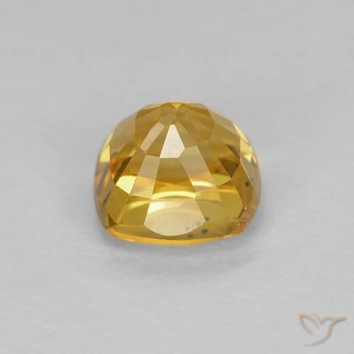 Safira Dourado Natural 0.68ct, Almofada, VVS-VS