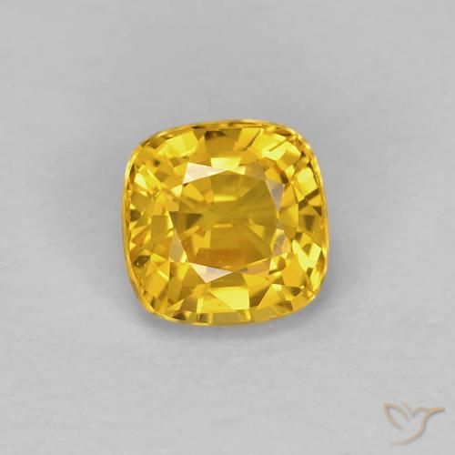 0.55ct Natural Dourado Safira, Almofada, VVS