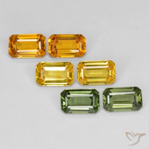 Pedras preciosas de Safira Multicolorido natural de 2.54 ct, Corte Octógono / Esmeralda, VVS-VS