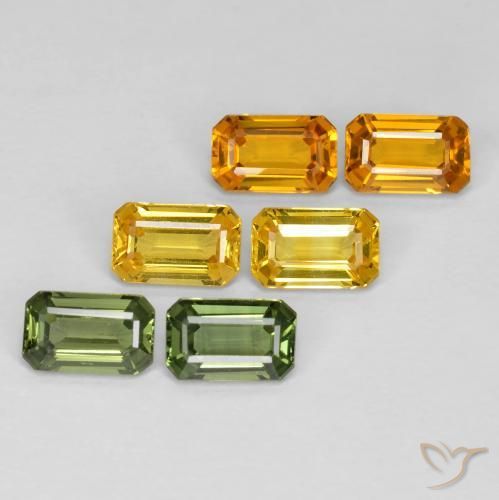 Pedras preciosas de Safira Multicolorido natural de 2.54 ct, Corte Octógono / Esmeralda, VVS-VS