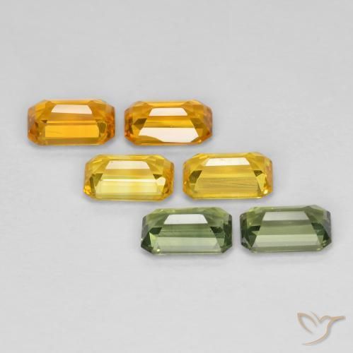 Pedras preciosas de Safira Multicolorido natural de 2.54 ct, Corte Octógono / Esmeralda, VVS-VS