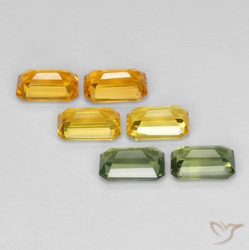 Pedras preciosas de Safira Multicolorido natural de 2.60 ct, Corte Octógono / Esmeralda, VVS