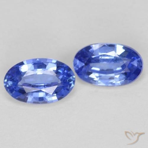Pedras preciosas de Safira Pastel Azul natural de 0.55 ct, oval, VS