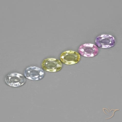 Pedras preciosas de Safira Multicolorido natural de 2.64 ct, oval, VS