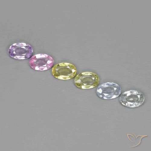 Pedras preciosas de Safira Multicolorido natural de 2.64 ct, oval, VS