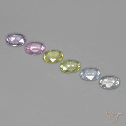 Pedras preciosas de Safira Multicolorido natural de 2.64 ct, oval, VS