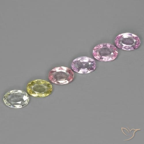 2.50ctw Natural Multicolorido Safira, oval, VS