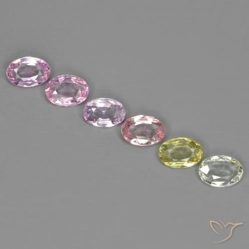 Pedras preciosas de Safira Multicolorido natural de 2.50 ct, oval, VS