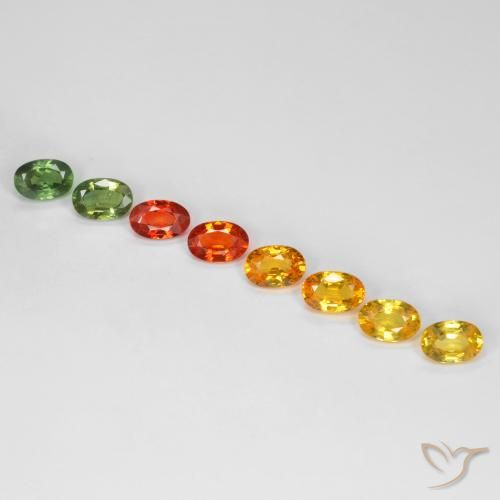Pedras preciosas de Safira Multicolorido natural de 4.66 ct, oval, VS