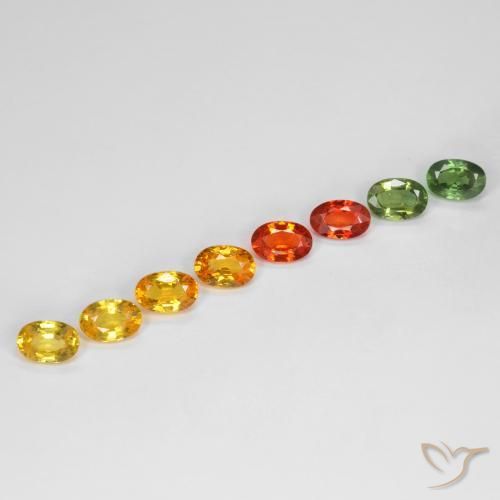 Pedras preciosas de Safira Multicolorido natural de 4.66 ct, oval, VS