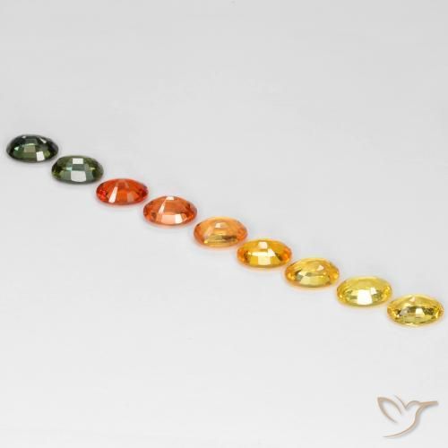 Pedras preciosas de Safira Multicolorido natural de 5.84 ct, oval, VS