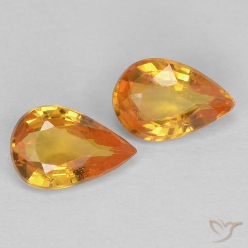 Pedras preciosas de Safira Ouro natural de 0.90 ct, Formato de pêra, VS