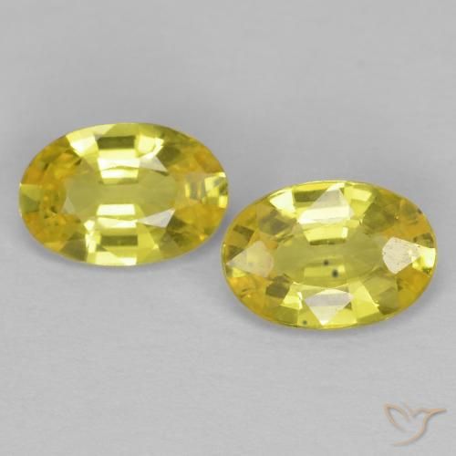 1.01ctw Natural Luz amarela Safira, oval, VVS