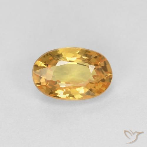 0.70ct Natural Laranja Dourado Profundo Safira, oval, VS