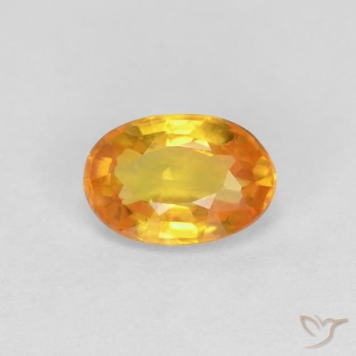 0.66ct Natural damasco laranja Safira, oval, VVS-VS