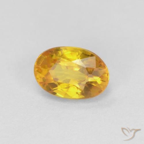 Safira Dourado Natural 0.72ct, oval, VVS-VS