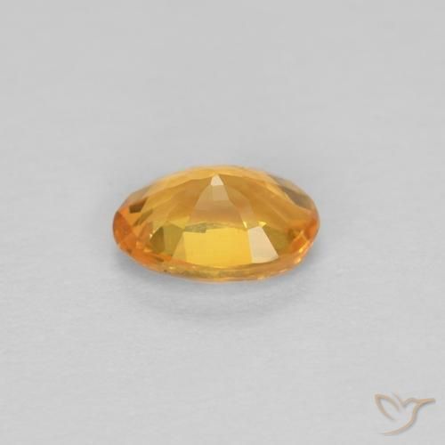 Safira Laranja Profundo-Ouro Natural 0.44ct, oval, VVS