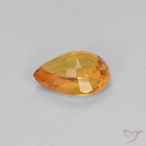 Safira Ouro Natural 0.61ct, Formato de pêra, VVS-VS