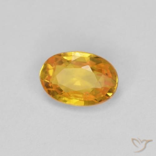 Safira Dourado Natural 0.55ct, oval, VVS-VS