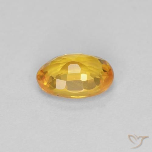 Safira Dourado Natural 0.55ct, oval, VVS-VS