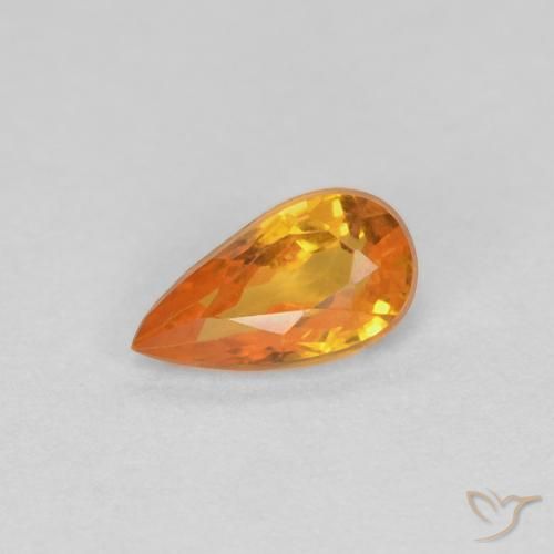 0.36ct Natural Ouro Safira, Formato de pêra, VVS
