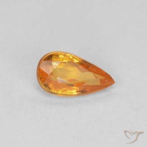 Safira Ouro Natural 0.36ct, Formato de pêra, VVS