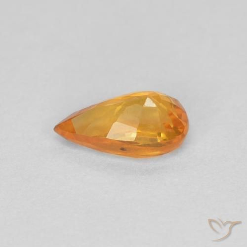 Safira Ouro Natural 0.36ct, Formato de pêra, VVS