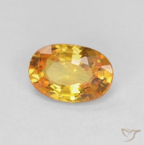 Safira Dourado Natural 0.60ct, oval, VS