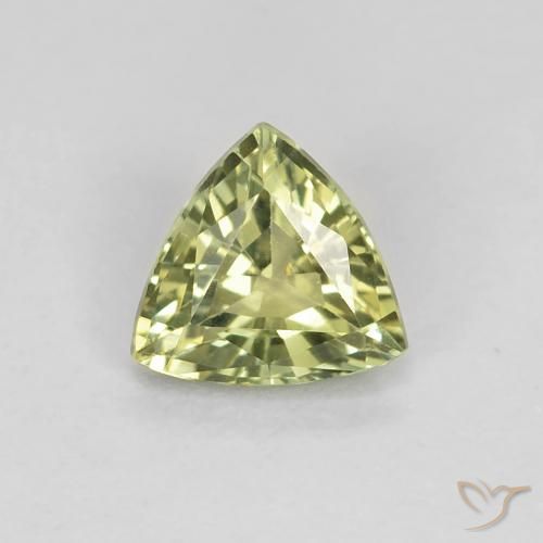 0.65ct Natural Verde médio Safira, Trilhão, VVS