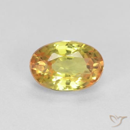 0.66ct Natural Dourado-Laranja Safira, oval, VVS-VS