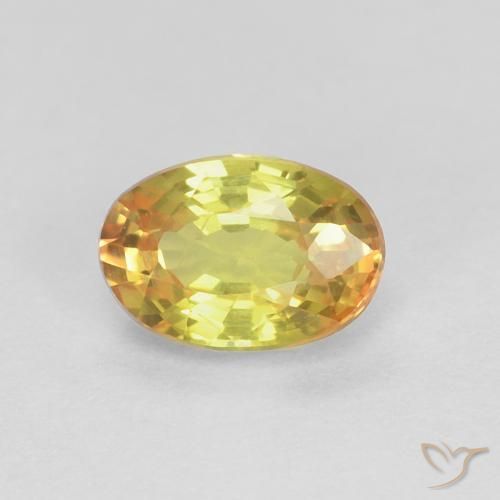 Safira Dourado-Laranja Natural 0.66ct, oval, VVS-VS