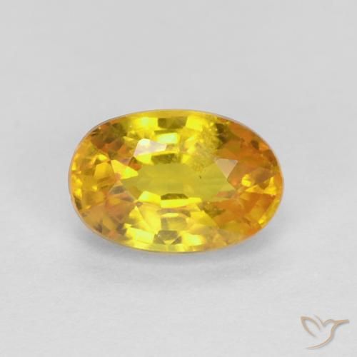 0.75ct Natural Laranja Dourada Safira, oval, VS