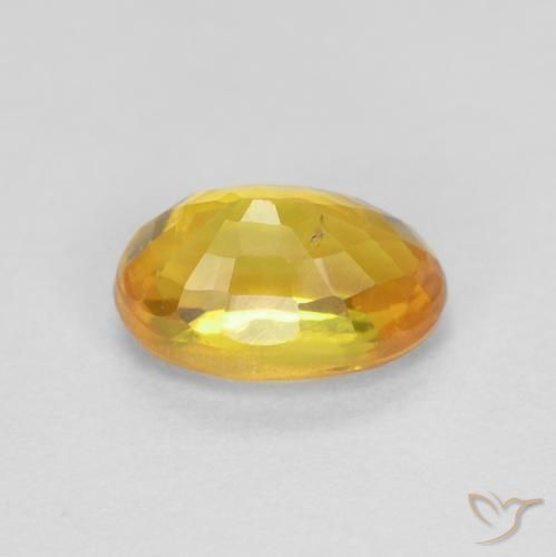 Safira Laranja Dourada Natural 0.75ct, oval, VS