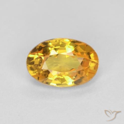 0.60ct Natural Dourado médio Safira, oval, VVS, Photo A