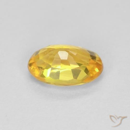 Safira Dourado médio Natural 0.60ct, oval, VVS